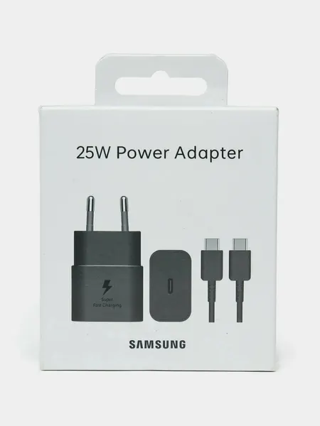 Быстрое Super Fast Charge зарядное устройство для телефона SAMSUNG 25W с кабелем Type C. Сетевое зарядное устройство