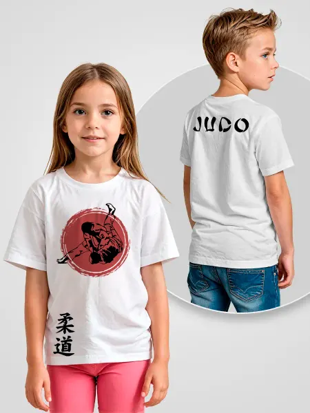 Printech Premium Kids Дзюдо футболка детская форма с принтом judo