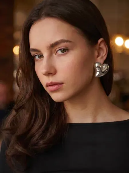 Серьги сердце