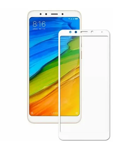 Защитное стекло 5d, для Xiaomi Redmi 5, белое нет