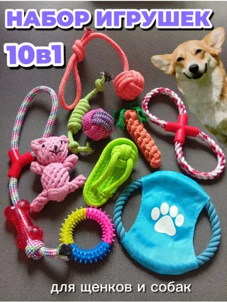 Игрушки для собак 10 шт Нет бренда