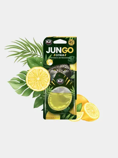 K2 JUNGO MIX Мембранный автомобильный ароматизатора: вишня, лимон, хлопок, апельсин