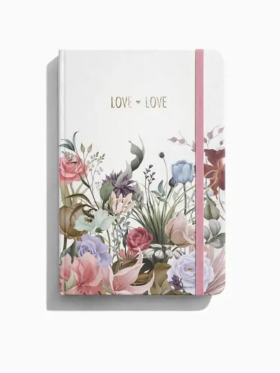 Блокнот с резинкой Love Love, в клетку, 96 л., JY-508-142