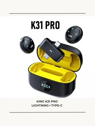 K31 Pro Беспроводной микрофон – Чистый звук без шума, мощное звучание, для блогеров