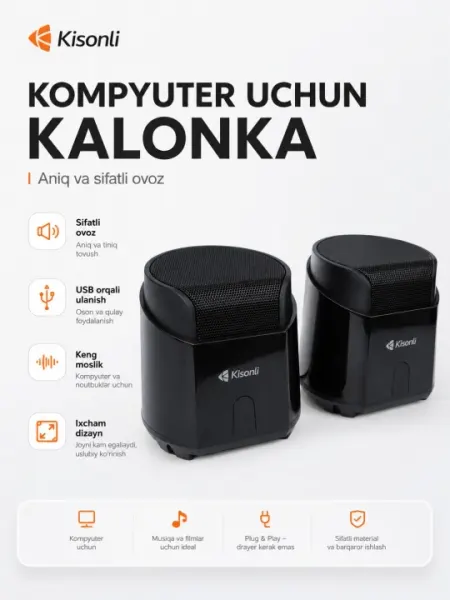 Компьютерные колонки KISONLI V-310, KS-09, K500