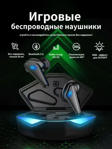 Блютуз наушники беспроводные для телефона с шумоподавлением K55,зарядным кейсом