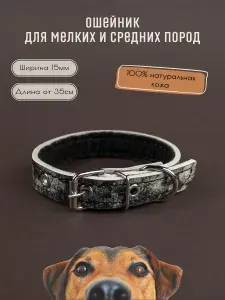 Ошейник кожаный для собак мелких пород