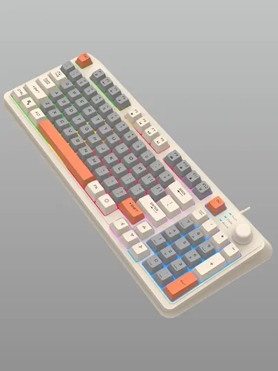 Механическая игровая клавиатура XUNFOX K82, RGB, с подсветкой и регулятором громкости