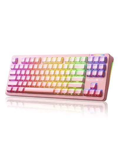 Механическая игровая клавиатура Lingbao Leopard K87 Tri-Mode RGB — премиум уровень