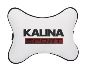 Подушка на подголовник автомобильная белая экокожа LADA KALINA SPORT