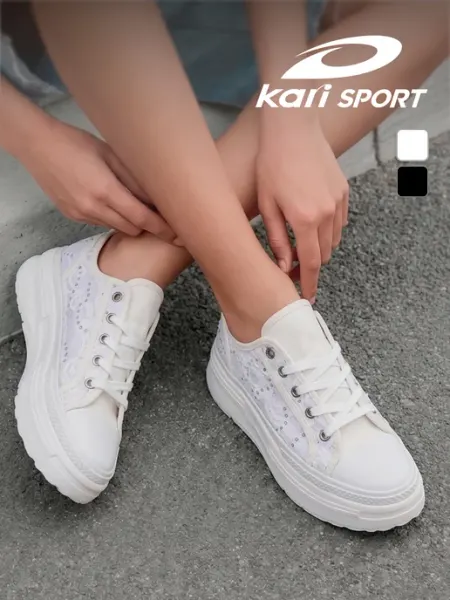 Kari Кеды женские черные летние на платформе