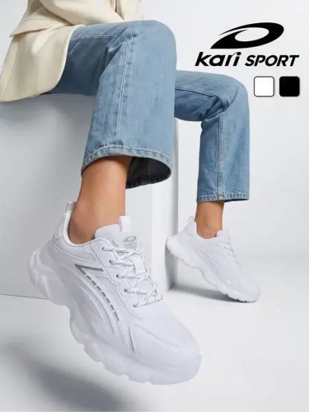 Kari Кроссовки женские черные спортивные на высокой подошве