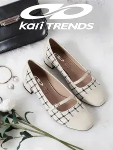Туфли Kari Женские на каблуке мери джейн