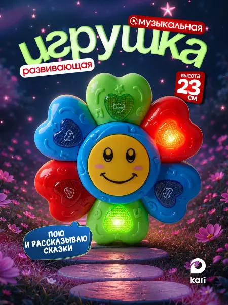 Kari Музыкальная игрушка для малышей Поющий цветочек