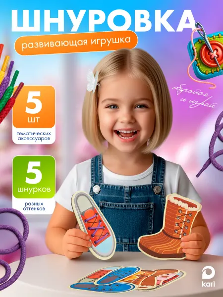 Kari Игрушка развивающая шнуровка сортер