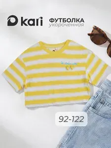 Футболка KariKids для девочки укороченная