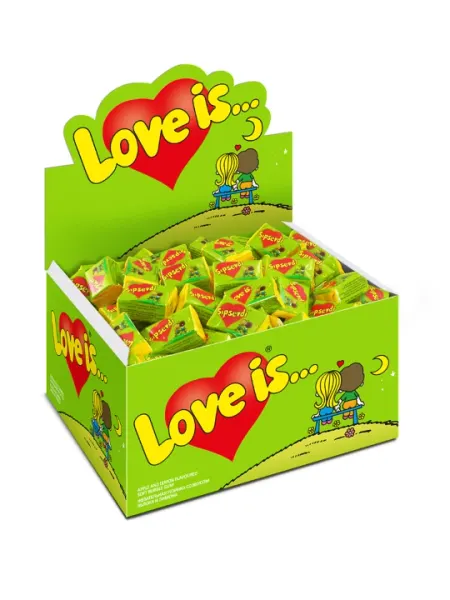 Жевательная резинка Love Is... Apple Lemon, яблоко и лимон, 4,2 г × 100 шт - Жевательные резинки