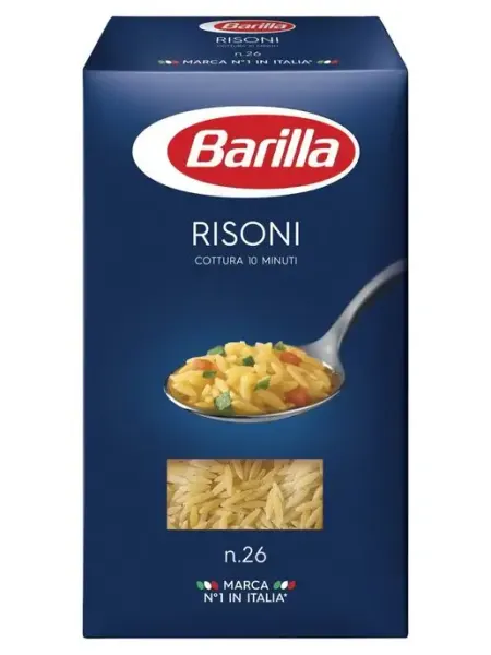 Макароны Ризони Risoni n.26 из твердых сортов пшеницы Barilla