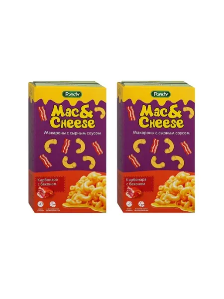 Макароны с сырным соусом Карбонара с беконом Foody Mac&Cheese