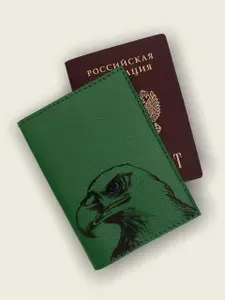 Кожаный чехол на паспорт мужской с орлом натуральная кожа KAZA