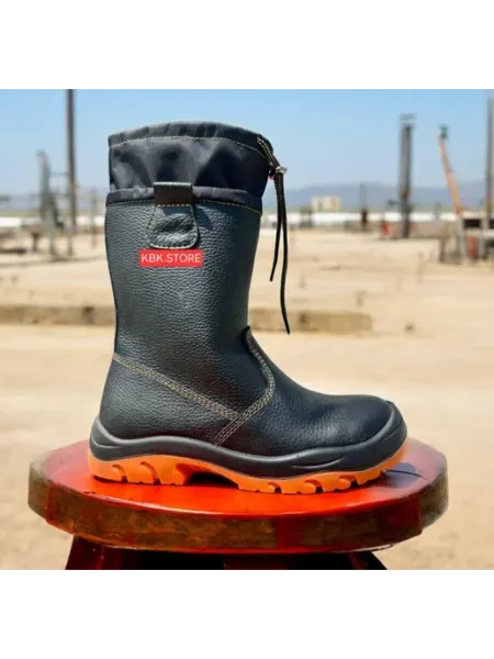 KBK.STORE Сапоги рабочие кожаные с манжетом Оранж