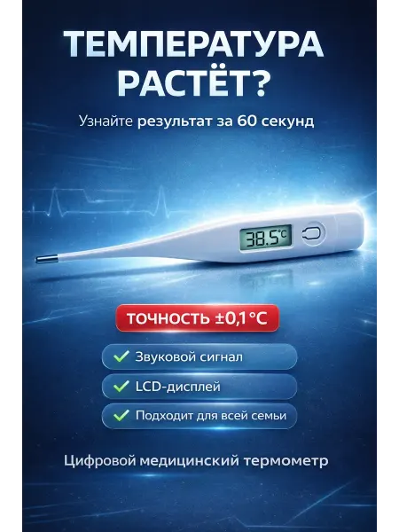 Kbskill Термометр электронный для тела медицинский