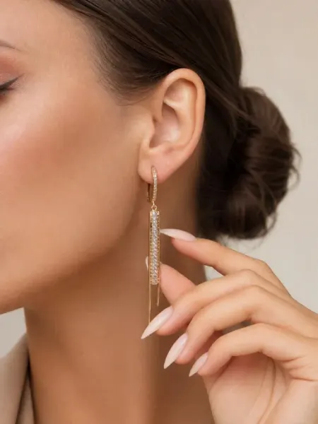 Серьги длинные висячие бижутерия JuliyaZ