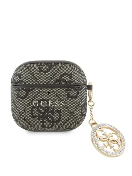 Чехол для Airpods 4 и 5 из экокожи с подвеской PU leather GUESS
