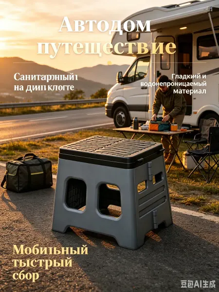 Khozmag Портативный стульчак для унитаза штабелируемый компактный