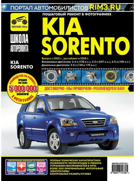 ТРЕТИЙ РИМ Книга по ремонту и эксплуатации автомобиля Kia Sorento