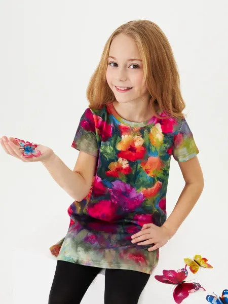 Колибри kids Футболка нарядная удлиненная