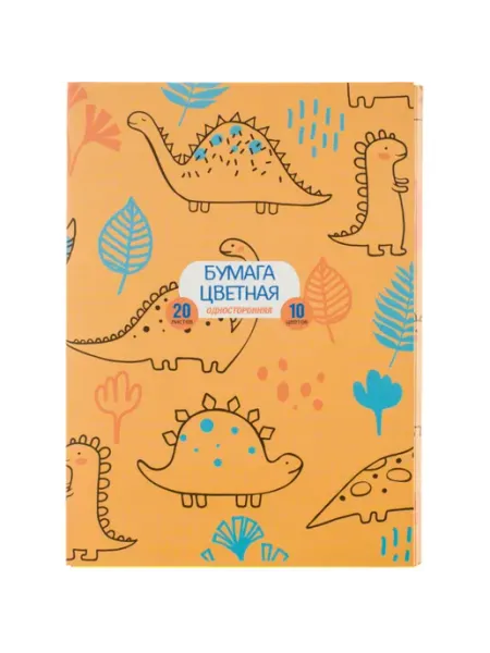 Цветная бумага А4 10 цветов 80 г,м2 офсетная в папке In Mother's Hands