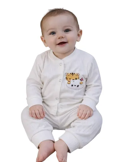 Детский комбинезон Koala Kids с принтом тигрёнка, хлопок, белый