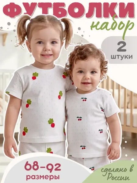 Lemony KIDS Футболки для новорожденных ажурные набор 2 шт