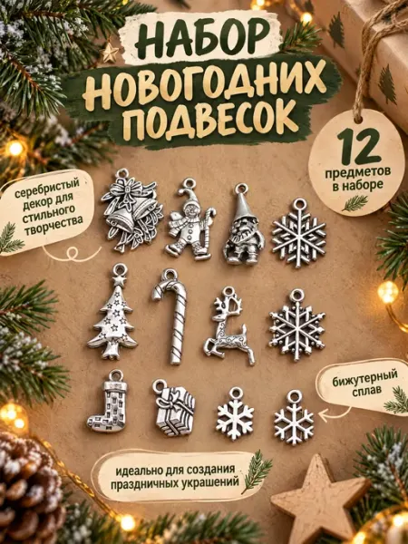 Кулоны для рукоделия новый год Рыжуль