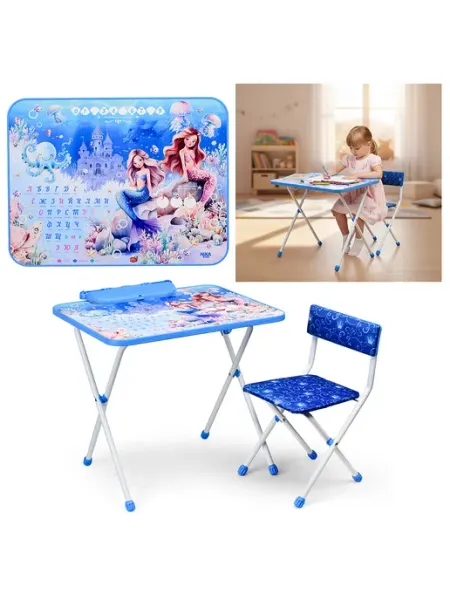 Nika Kids Комплект детской мебели стол и стул складной для девочки