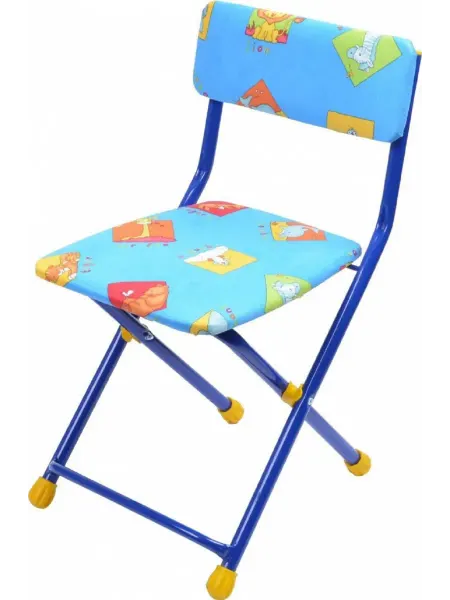 Nika Kids Стул складной, мягкий СТУ1 Звери синий