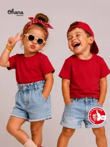 Футболка Ohana kids детская однотонная для мальчика и девочки