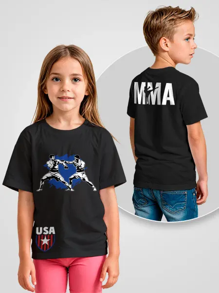 Printech Kids Детская футболка ММА Борьба Спорт Единоборства Борцы