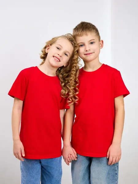 KidsZone Футболка детская однотонная в школу и садик