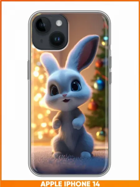 Чехол на Iphone 14 с принтом Зайчик Case Face