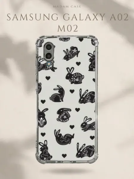 Чехол на Samsung Galaxy A02 Кролики Madam Case