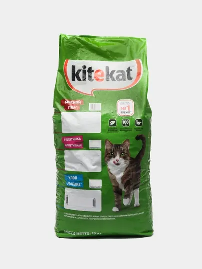 Корм для кошек Kitekat Мясной Пир, 15 кг