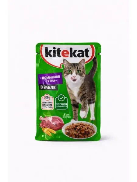 Kitekat Влажный корм для кошек с домашней уткой в желе 5 шт