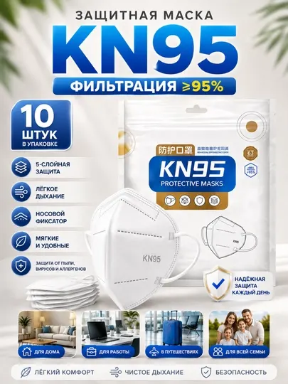 Маска респиратор с клапанами KN95, маска для лица, для загрязнения, защита от пыли внутри