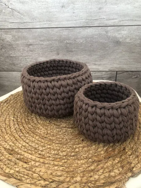 Sialia knitting Корзинки органайзер вязаные для дома