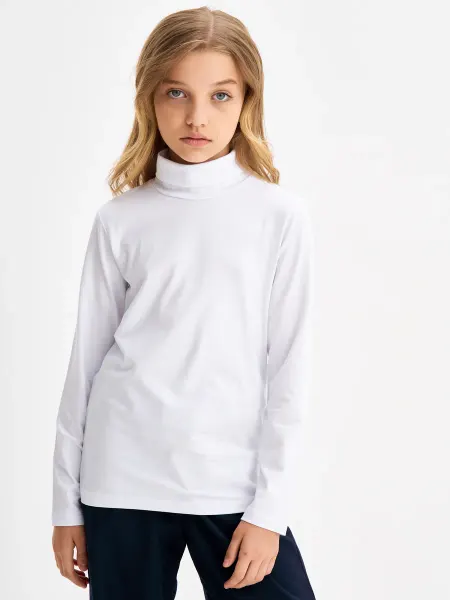 KOGANKIDS Школьная водолазка базовая белая