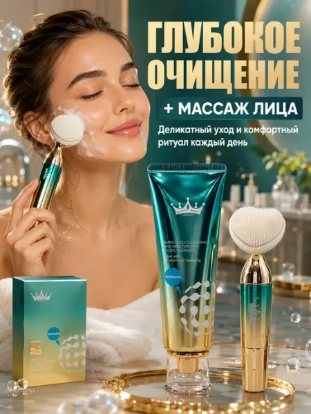 Электрическая щетка-массажер для умывания лица с силиконовой… ЭЛЬКА HOME