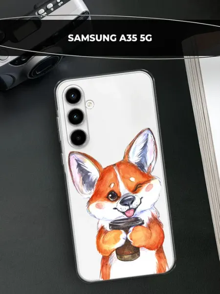 Чехол на Galaxy A35 5G с собакой Samsung