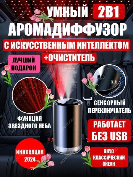 KONITOON Электрический аромадиффузор в машину ароматизатор и для дома
